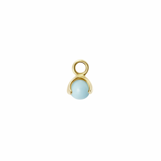 Letters stone 12 turquoise pend Gull