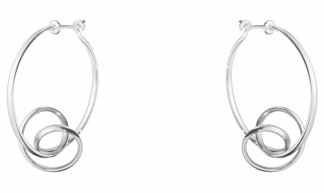 FORGET-ME-KNOT, Torun Hoop Earrings Silver