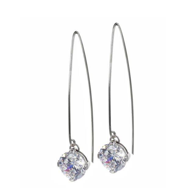 FRIDA Long Øredobber Stål/Krystall