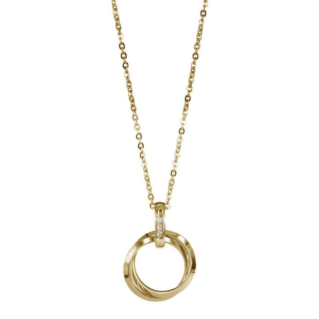 CAROLIN Long Halskjede Gull/Gull