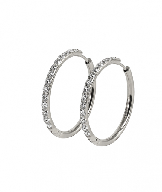 LUCY 30 mm Øreringer Stål