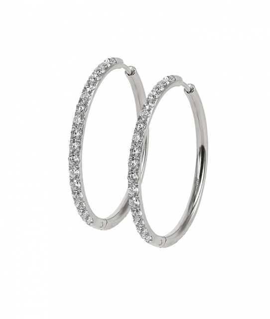 LUCY 35 mm Øreringer Stål