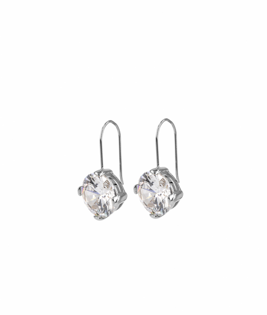 FRIDA Short Øreringer Stål/Vit