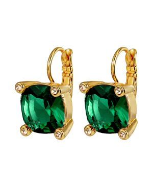 ANA SG EMERALD GREEN Earrings Gold