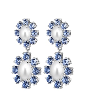 LINA SS LIGHT SAPPHIRE / CRYSTAL Earrings