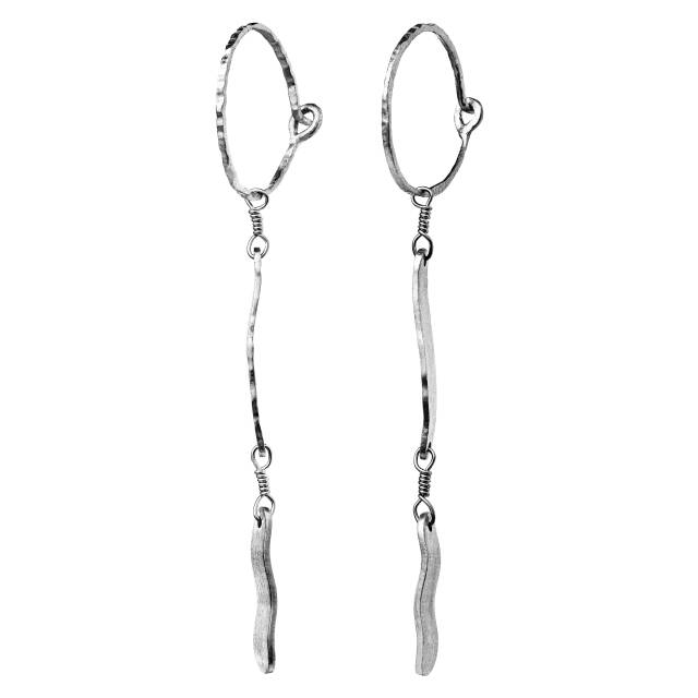 Lila Øreringer Sølv