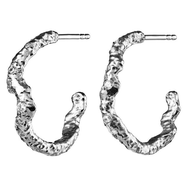 Janine grande Øreringer Sølv