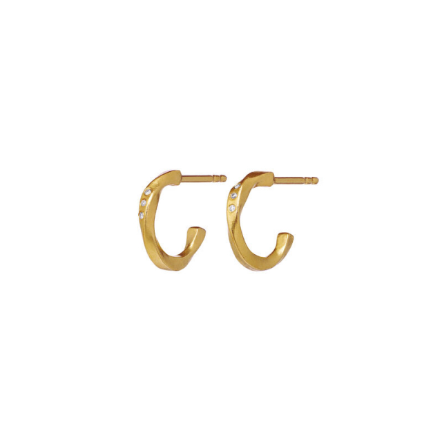 Echo Petite Øreringer Gull