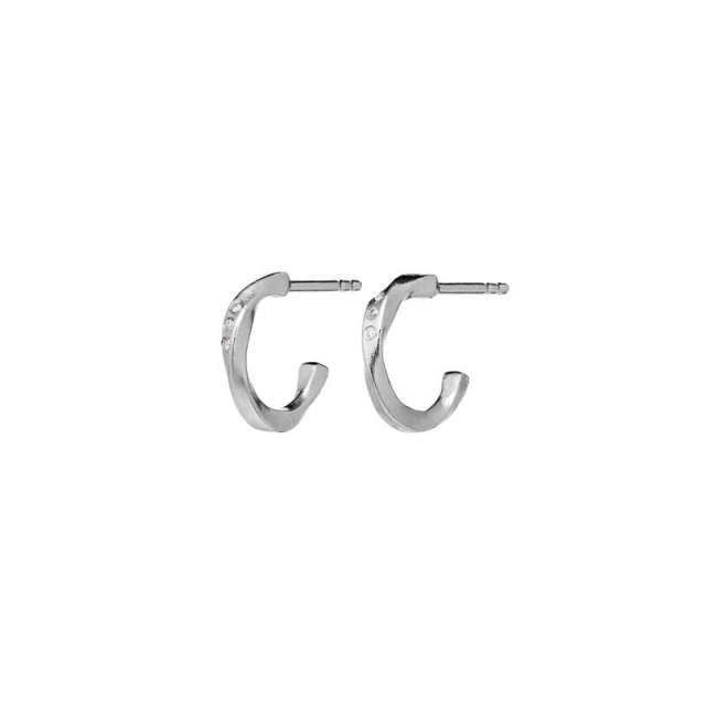 Echo Petite Øreringer Sølv