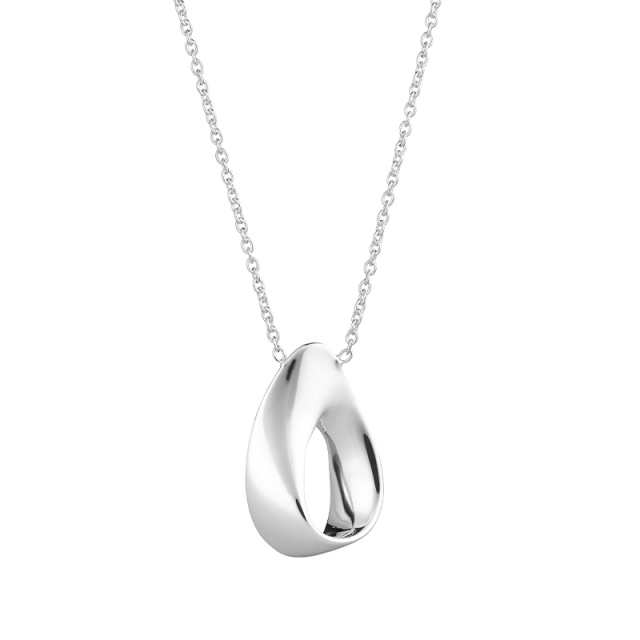 Aqua swirl Halskjede Sølv