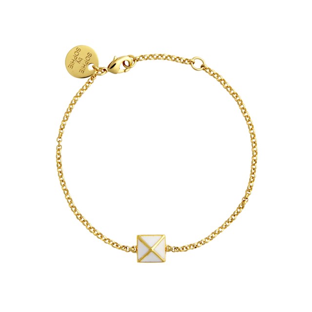 Enamel pyramid one stud Armbånd
