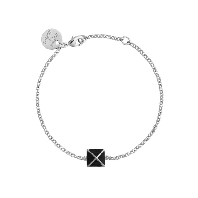 Enamel pyramid one stud Armbånd