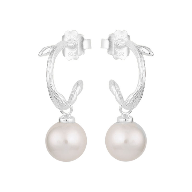 Branch pearl hoops