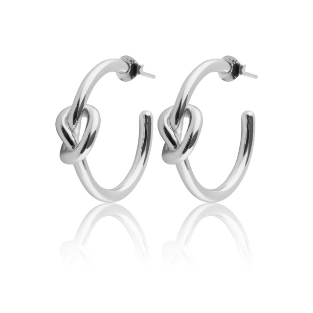 Knot Hoops Øreringer (Sølv)