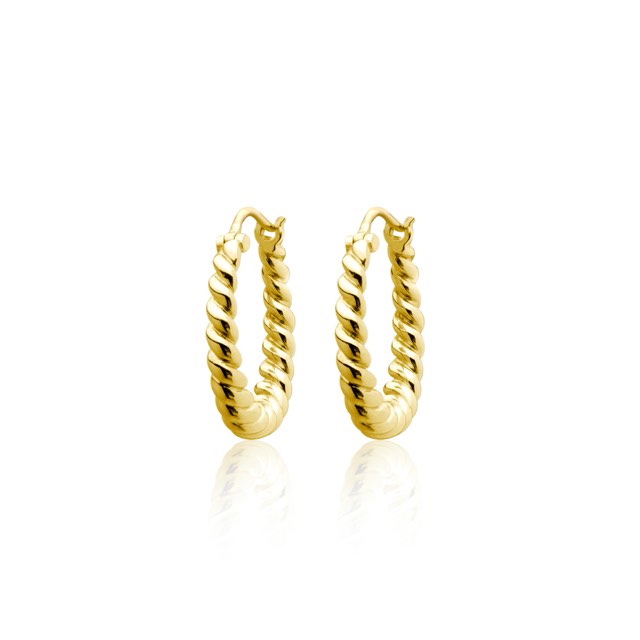 Twisted Mini Hoops Øreringer (Gull)