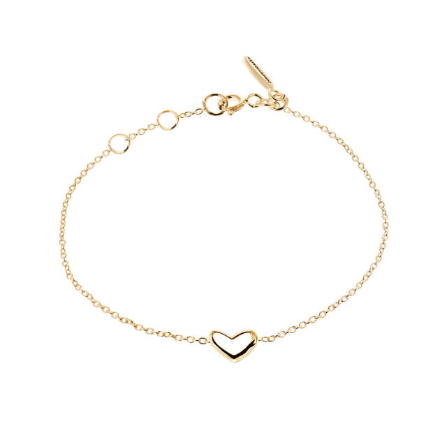 Loving heart medium single Armbånd Gull