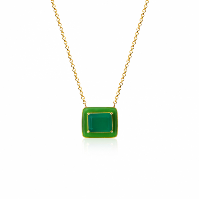 Iris Halskjede  green onyx