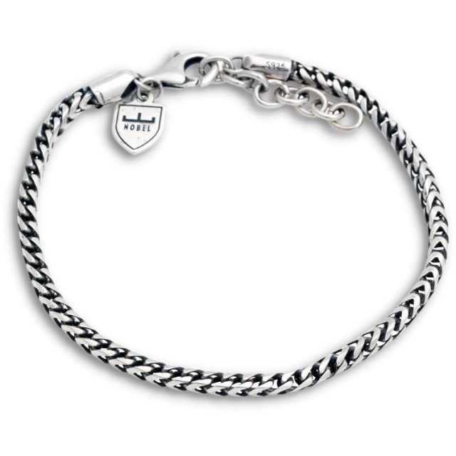SilverBracelet Rävsvanslänk 19,5+3cm