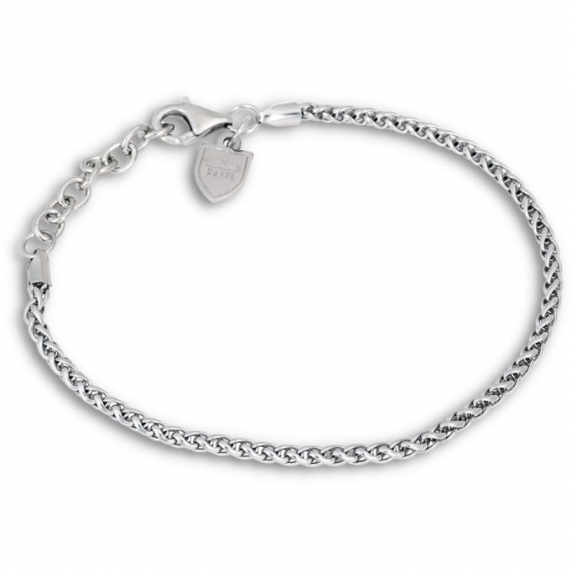 SilverBracelet Flätat 19,5+3cm