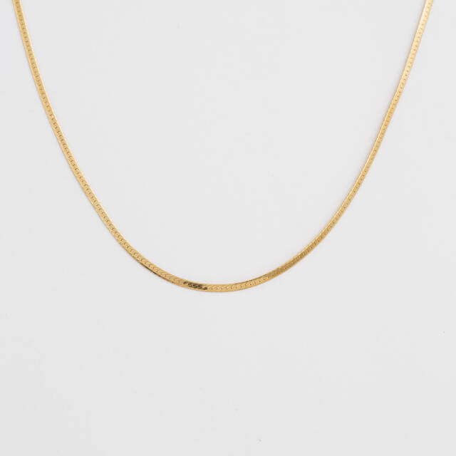 Herringbone Choker Halskjede Gold