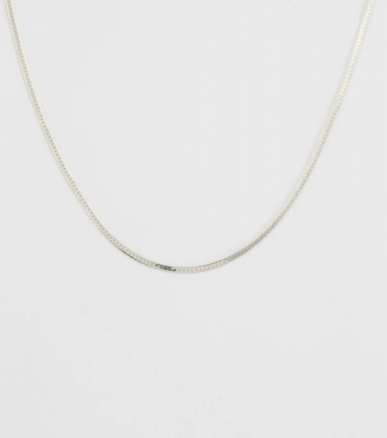 Herringbone Choker Halskjede Sølv