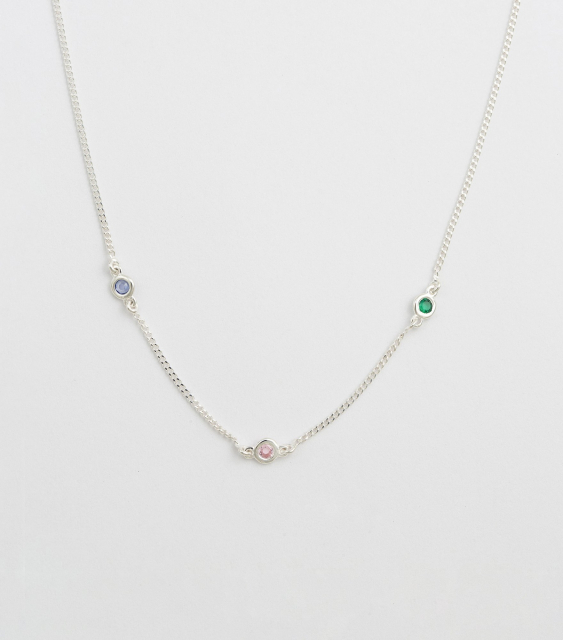 Treasure Shimmer Necklace Silver Multi