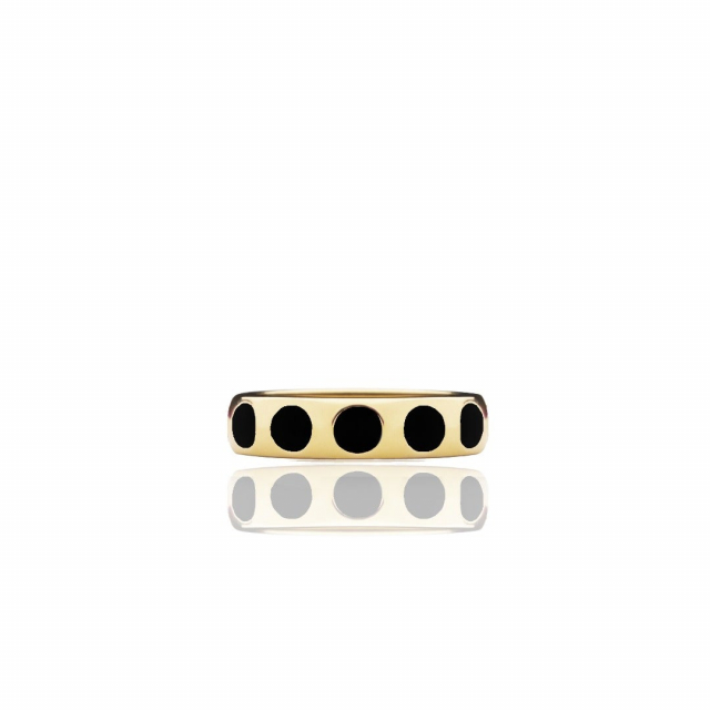 Dottie ring black Gull