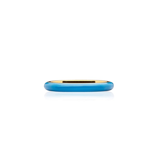 Enamel thin ring blue (Gull)