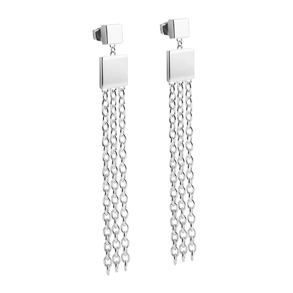 Fringe Øreringer Sølv