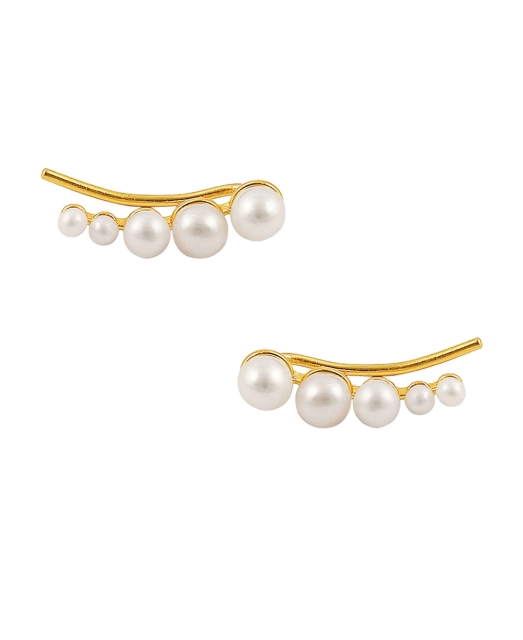 Pearl Croissant Earrings Gull