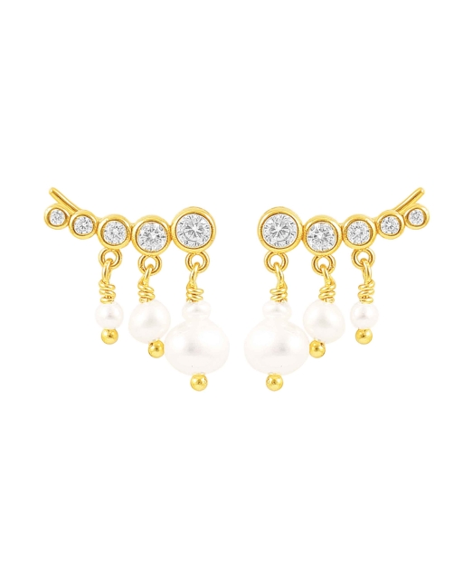 River Pearl Earrings Gull