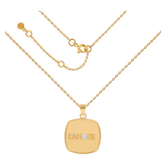 L'amour chunky chain Halskjede Gull