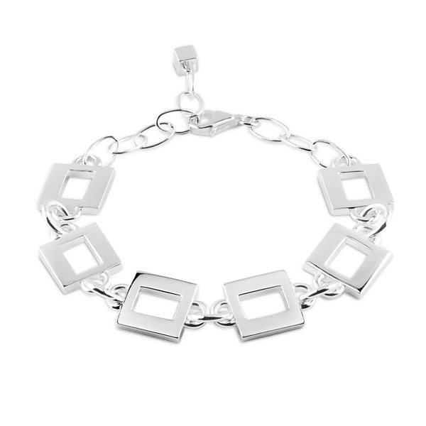 Square Rectangle Armbånd Sølv