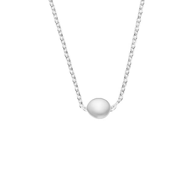 Stardust drop polished Halskjede Sølv