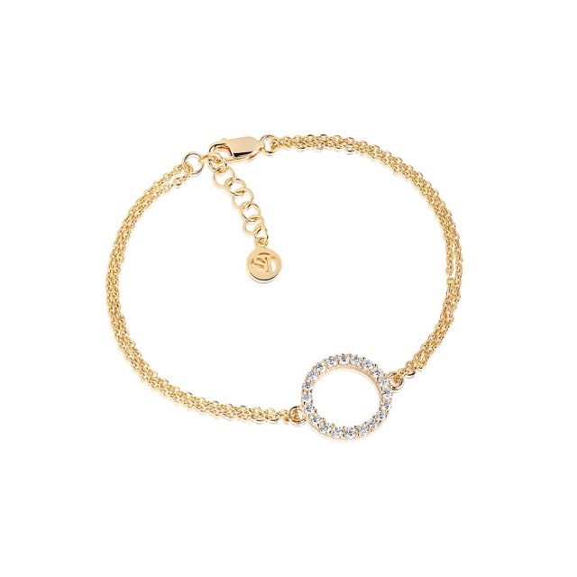 BIELLA GRANDE Armbånd Hvite Zirkoner (Gull)