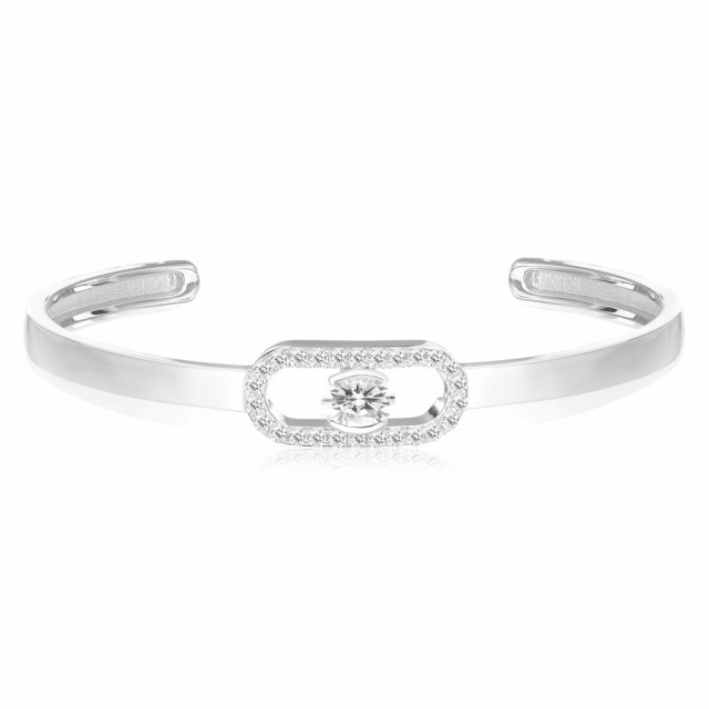 Ellisse Carezza - med vita zirkoner Armbånd