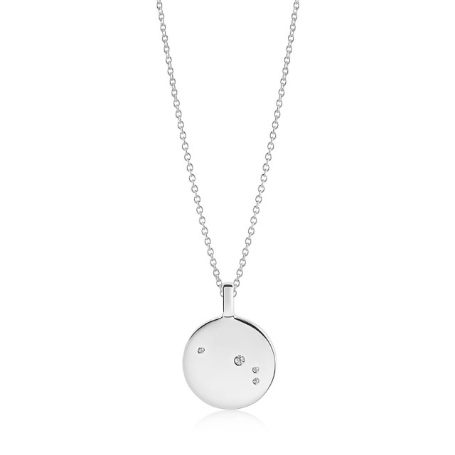 ZODIACO ARIES Halskjede Hvite Zirkoner (Sølv)