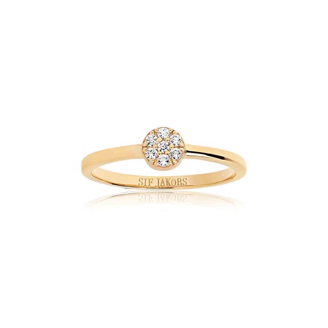 CECINA ring Hvite Zirkoner (Gull)