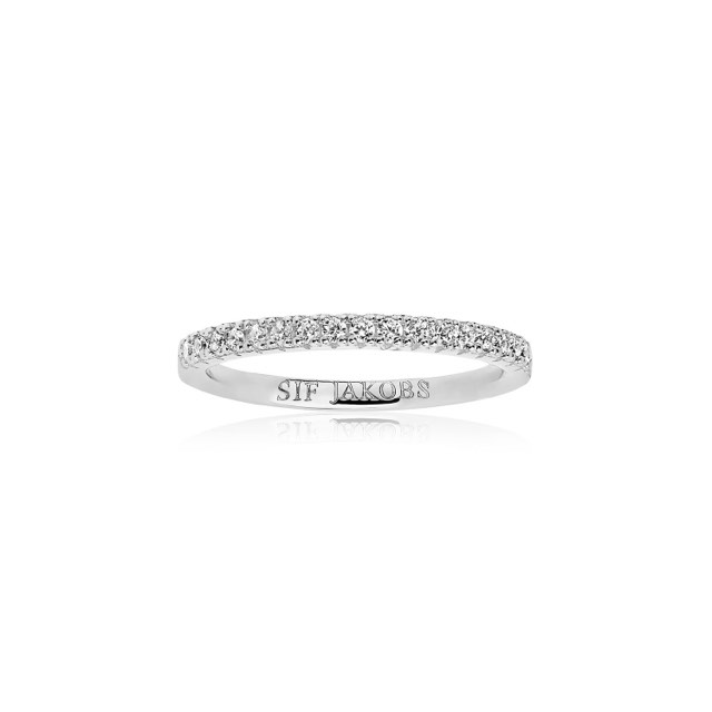 ELLERA ring Hvite Zirkoner (Sølv)