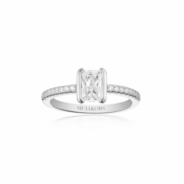 ROCCANOVA PICCOLO Ring Vita Zirkoner Sølv