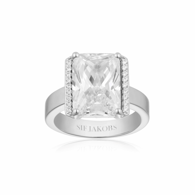ROCCANOVA ALTRO GRANDE Ring Vita Zirkoner Sølv