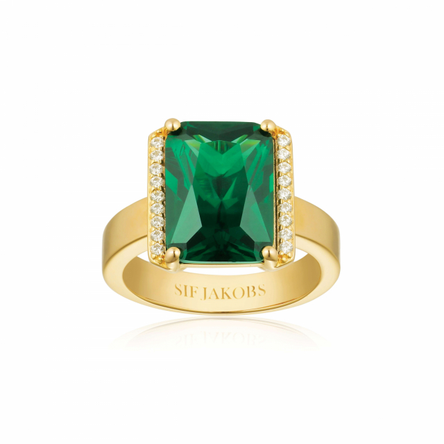 ROCCANOVA ALTRO GRANDE Ring Grön zirkonia Gull