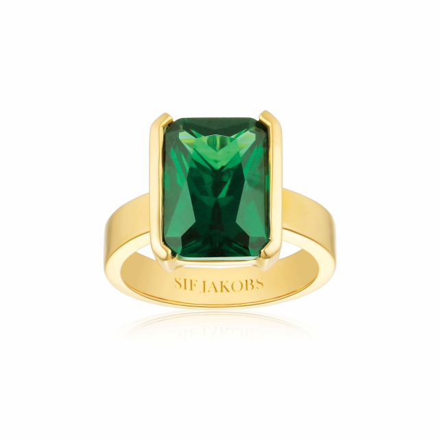 ROCCANOVA GRANDE Ring Grön zirkonia Gull