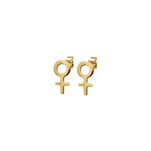 Women Unite small Øreringer Gull