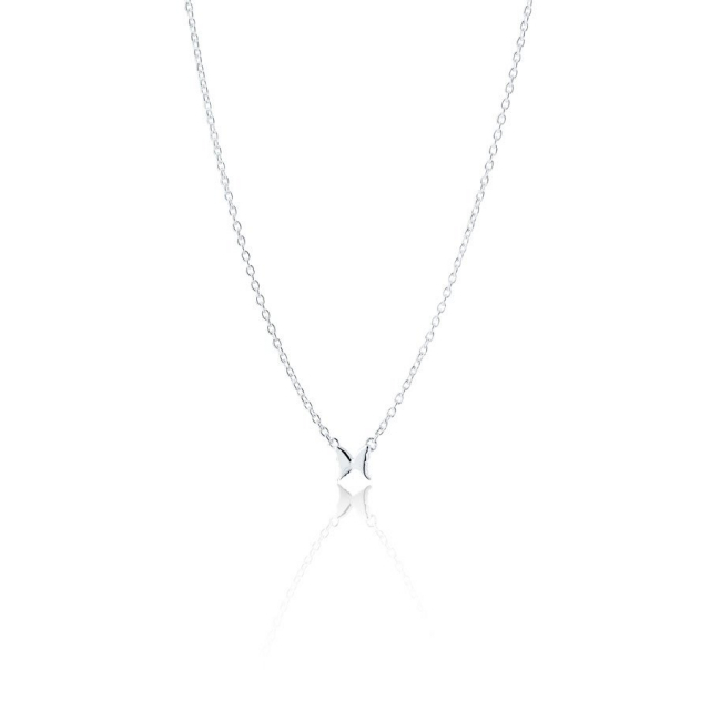 Petite papillion  Necklace Silver
