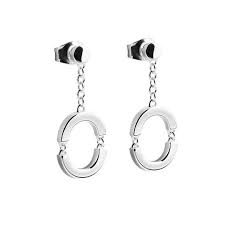 Linked Circle Øreringer Sølv i gruppen Øredobber / Sølvøredobber hos SCANDINAVIAN JEWELRY DESIGN (s121)