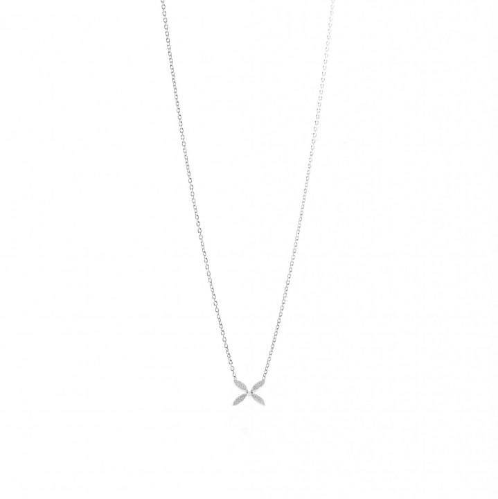 Sparkling ellipse mini Necklace Silver i gruppen Halskjede / Sølvkjede hos SCANDINAVIAN JEWELRY DESIGN (s206)