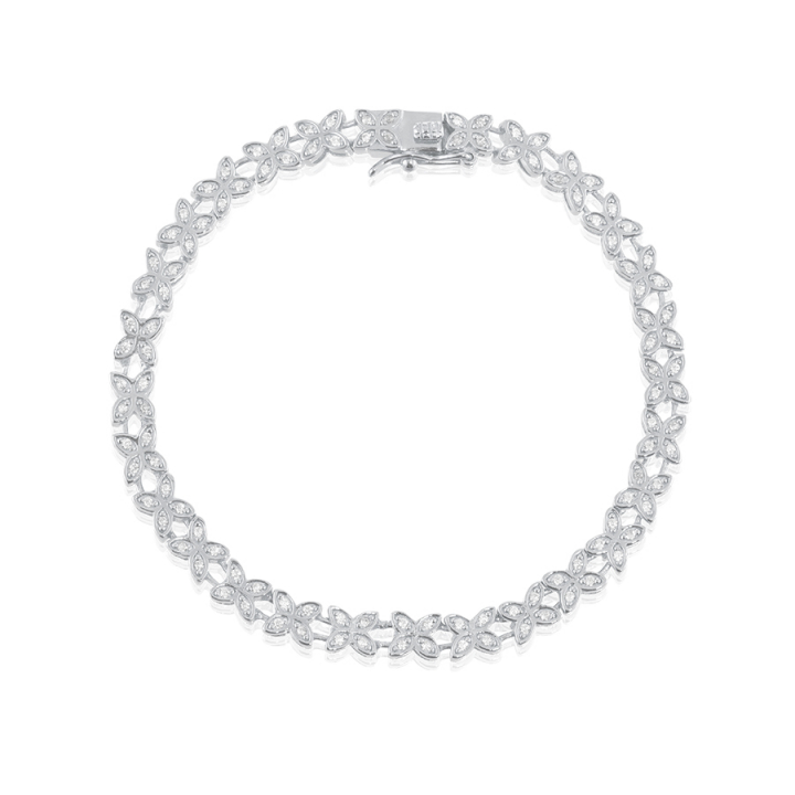 Sparkling ellipse mini T-Bracelet Silver i gruppen Armbånd / Sølvarmbånd hos SCANDINAVIAN JEWELRY DESIGN (s221-R)