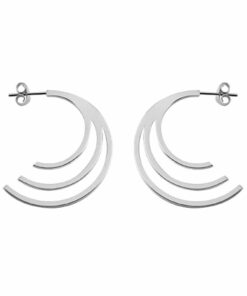 Offset Triple Hoops i gruppen Øredobber / Sølvøredobber hos SCANDINAVIAN JEWELRY DESIGN (s231)