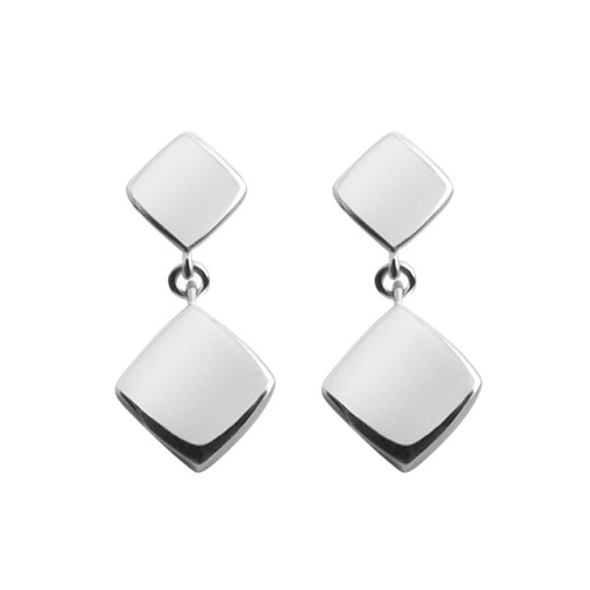 Shape Double Øreringer Sølv i gruppen Øredobber / Sølvøredobber hos SCANDINAVIAN JEWELRY DESIGN (s244)